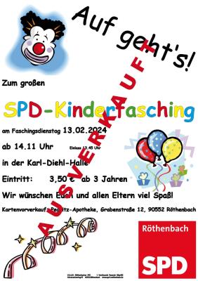 Bild zur Veranstaltung: *Ausverkauft* Kinderfasching der Röthenbacher SPD